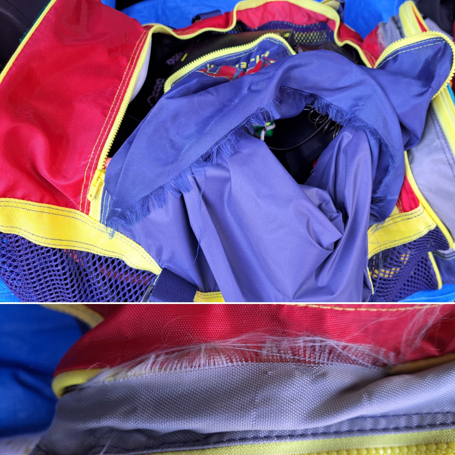 おろしたてのメッシュバッグ